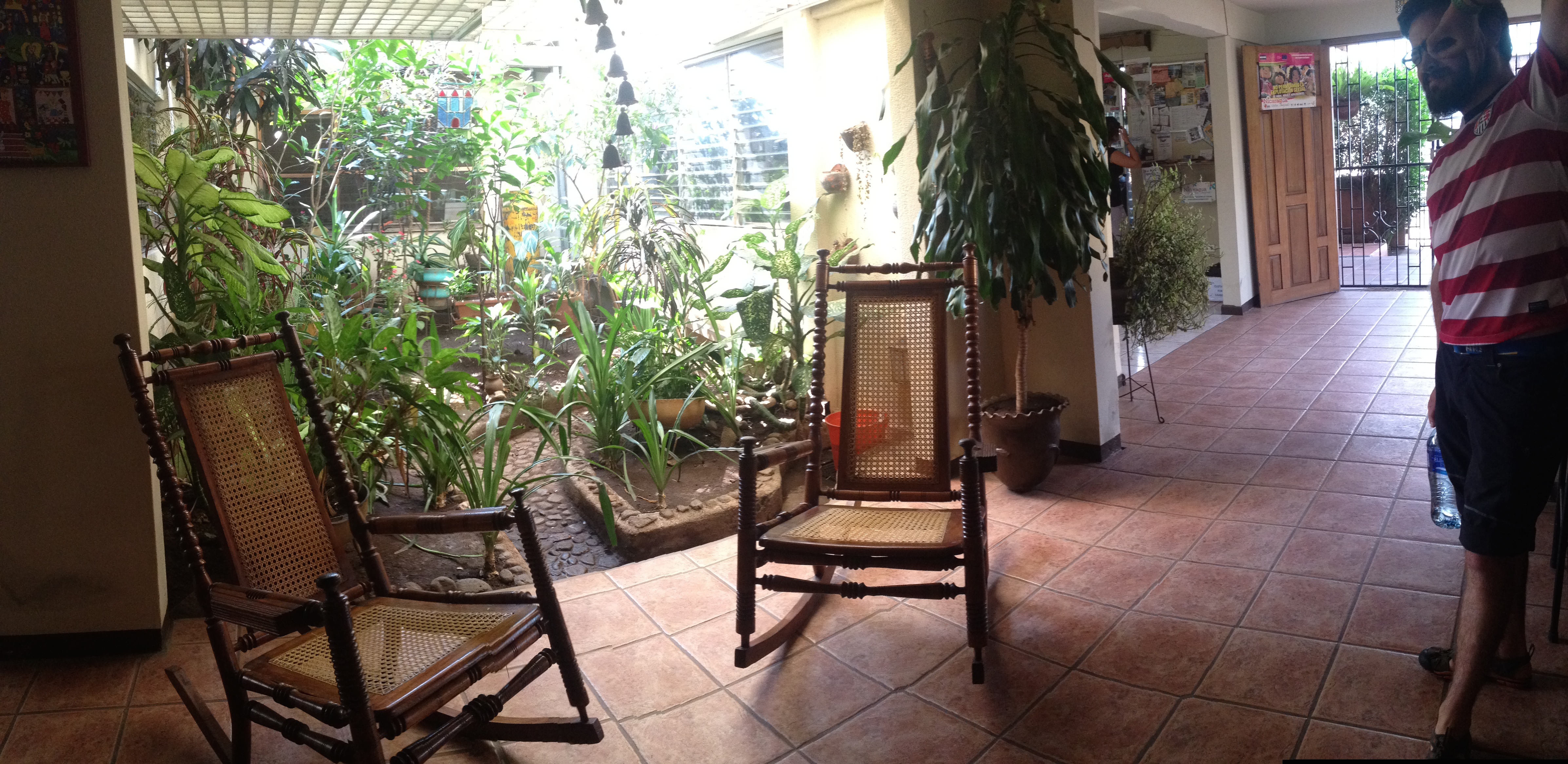 Every house should have a garden area,  at the hostel 